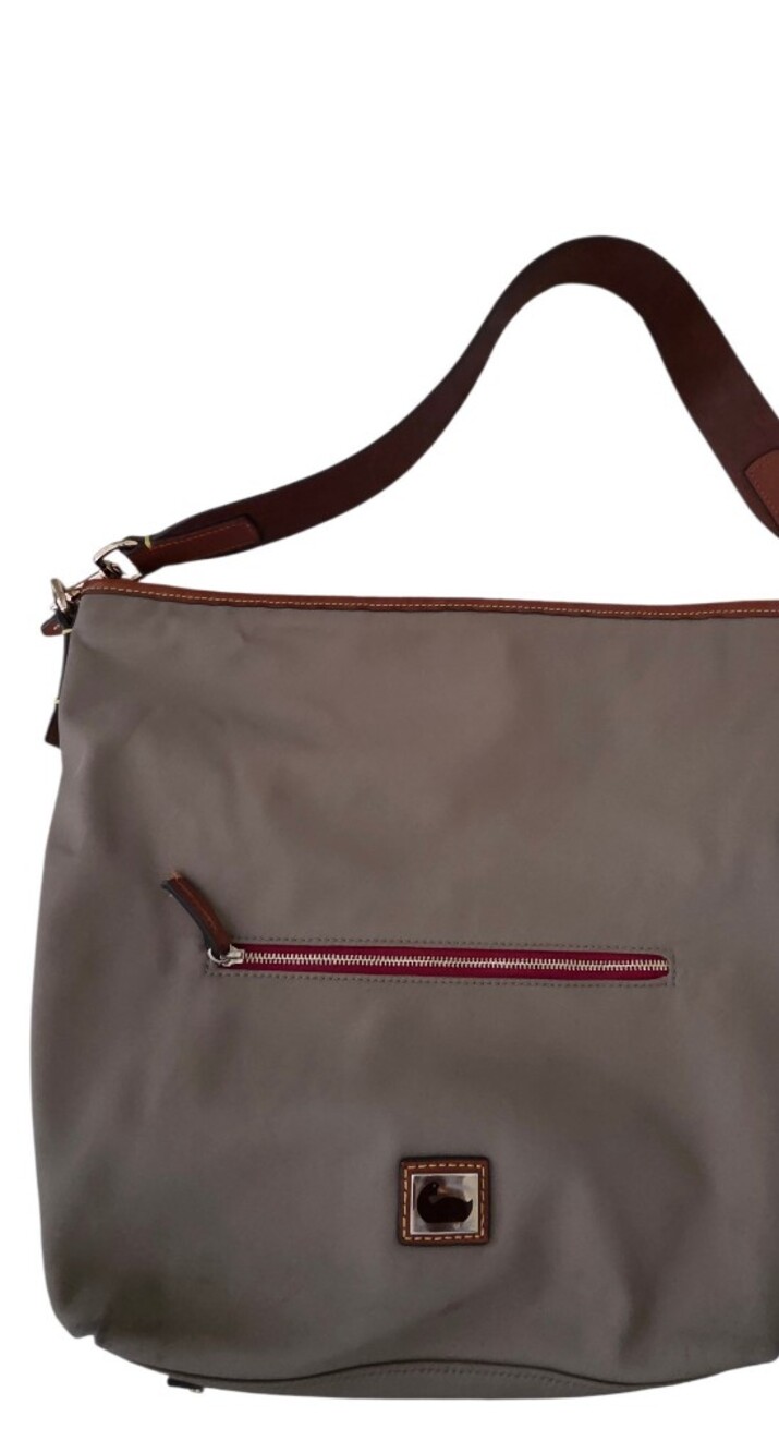 Dooney & Bourke Nylon Shoulder Bag With Leather Strap, Slouchy - Picture 4 of 16